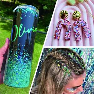 Brillo Hexagonal Extra Grueso Holográfico de 3 mm en Varios Colores para Manualidades, Arte de <span class=keywords><strong>Uñas</strong></span> - Product Image 5