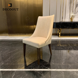 Chaise de salle à manger moderne nordique en tissu durable avec pieds en bois pour villa et hôtel, usage domestique, <span class=keywords><strong>design</strong></span> léger - Product Image 2