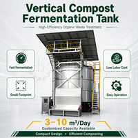 Tour de Fermentation Verticale Entièrement Automatique et Machine de Compostage In-vessel pour Déchets Organiques et Fumier de Volaille