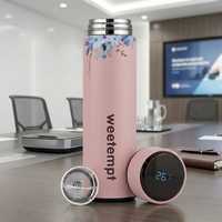Gobelet d'isolation sous vide numérique à double paroi de 450ml bouteille intelligente en acier inoxydable affichage de la température LED batterie à boire directement