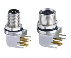 M8 Waterdichte Ip67 Luchtvaart Connector M8 4 Pin Connector Vrouwelijke 3-Pin Metalen Koperen M8 Connector