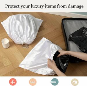 Wholesale Travel Shoes and <b>Clothes</b> Storage Packaging Hand Silk Drawstring Dustproof Storage Satin Bag - Product Image 5
