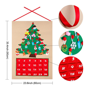 Wholesale High Quality Silk Screen/Digital Printed Indoor Use Eco-Friendly <strong>Wall</strong> Hanging <strong>Christmas</strong> Ornaments DIY <strong>Christmas</strong> <strong>Tree</strong> - Product Image 3