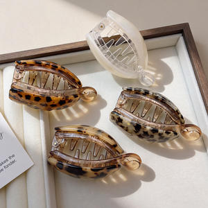 Acétate Croix Mignon Doux Pur À La Main Arc Pince À <span class=keywords><strong>Cheveux</strong></span> Femme Haute Queue De Cheval Dos Tête Banane Clip Exquis Conception V - Product Image 1