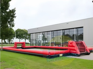 Terrain de football de rue extérieur 3v3 annonçant le terrain de football gonflable de terrain de jeu gonflable pour des événements publics - Product Image 3