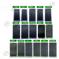 Moule de plastification LCD en silicone noir avec cadre pour iPhone 8 à 16 Pro Max Outils de réparation d'écran LCD