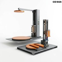 Emballage semi-automatique vertical de type annulaire, petite taille, fixe, standard, stable, antidérapant, sûr, anti-poussière, pour sacs, boîtes, conteneurs, film PE
