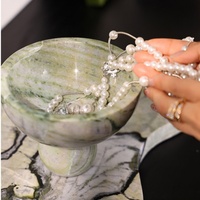 SAIDKOCC Frische und kalte Jadeit Marmor Aufbewahrung schale Obsts chmuck Lagerung Home Wohnzimmer Küche D14cm * H13cm Kleine Größe