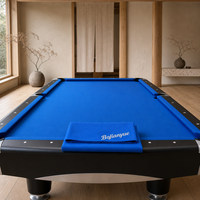 Tissu de remplacement pour table de billard, bleu royal, pré-découpé, bandes de coussin à coupe droite
