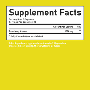 Source of Antioxidants Raspberry Ketones <b>Supplement</b> Capsules Hypromellose Fat Metabolism Raspberry Ketone Capsules - Product Image 6