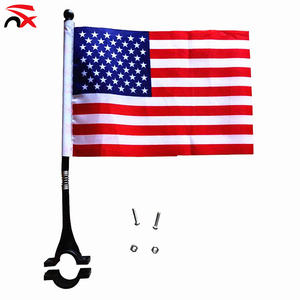 Bandera de todos los países, tamaño personalizado, 5,5x8 pulgadas, poliéster, Bandera de seguridad para <span class=keywords><strong>bicicletas</strong></span> americanas, bandera con poste - Product Image 2