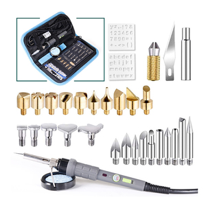 Kit de quema de <span class=keywords><strong>madera</strong></span> de 60W, Pluma de pirograbado profesional, temperatura ajustable, herramientas <span class=keywords><strong>para</strong></span> soldar y quemar <span class=keywords><strong>madera</strong></span> - Product Image 3