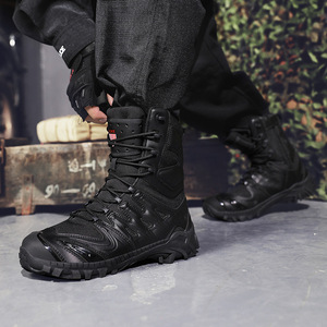 Stivali Tattici da Uomo Nuovi, Esportazione Diretta dalla Fabbrica, Alti con Lacci, Comodi, Antiscivolo, Resistenti all'Usura, Traspiranti per Esterni - Product Image 5