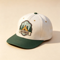 Gorras de Visera Plana de Dos Tonos con Logotipo Personalizado, Gorras de Béisbol con Visera Plana Estilo Camping para Exteriores