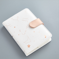 Carnet Kawaii A6 Mini Journal à Couverture Rigide, Joli Agenda Lune, Petit Bloc-Notes avec Fermeture Magnétique