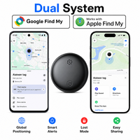 Traceur intelligent double système BLE anti-perte, avec batterie remplaçable, compatible Apple Find My et Google Find Hub