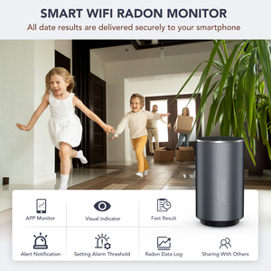 Moniteur <span class=keywords><strong>de</strong></span> <span class=keywords><strong>radon</strong></span> Wifi Lifebasis Rn-pro 200 avec capteur à chambre à ions pulsés - Product Image 3