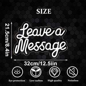Insegna al Neon 'Lascia un Messaggio', Libro degli Ospiti Audio LED, Luce al Neon per Decorazione di Ricevimenti di Nozze - Product Image 3