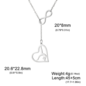 <span class=keywords><strong>Collana</strong></span> di moda donna simbolo <span class=keywords><strong>infinito</strong></span> in oro placcato in acciaio inox cuore ginnastica <span class=keywords><strong>collana</strong></span> gioielli regali per le donne ragazze - Product Image 6