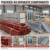 Bâtiment de bureau préfabriqué modulaire en panneaux sandwich d'acier, conteneur de 20 pieds à assemblage rapide, portable et relocalisable