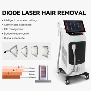 Máquina de Depilación Láser de Diodo 755 808 1064 Nm, Depiladora Permanente <span class=keywords><strong>para</strong></span> Mujeres - Product Image 6