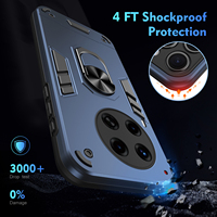 Housse de protection anti-chute pour téléphone portable Tecno Camon 30S Pro/30 Premier/Pova 6/6 Neo TPU + PC Ring Holder