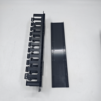 Panneau de gestion de câbles en plastique 19 pouces 1U 2U, 12 emplacements, organisateur de câbles horizontal pour rack, panneau de gestion de câbles en plastique