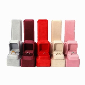 Wholesale High End Ring Bracelet <b>Earrings</b> Ring <b>Box</b> Jewellery Packaging Custom logo Handmade Premium LissVelvet Jewelry <b>Box</b> - Product Image 1