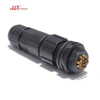 LLT M16 Connecteur étanche 12 Volt Ip67 12 Pins Type de montage sur panneau arrière électrique avec prise et prise