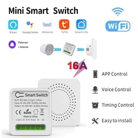 RSH Tuya WiFi 16A Mini Interrupteur Intelligent sans Fil Module Relais Disjoncteur Télécommande DIY Contrôle 2 Voies Compatible Alexa Google
