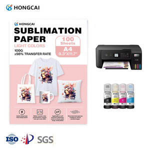 <span class=keywords><strong>Papier</strong></span> de Sublimation Hongcai Format A4 (8,27x11,69 Pouces) 100 g/m² 100 Feuilles Impression Instantanée pour <span class=keywords><strong>Transfert</strong></span> <span class=keywords><strong>Textile</strong></span> et Logos - Product Image 1