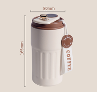 Personnalisation du logo OEM/ODM, tasse à café intelligente portable en acier inoxydable 316 avec affichage de la température, tasse isotherme sous vide