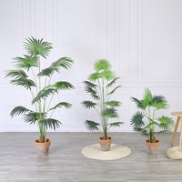Palmier artificiel de 100 cm en fibre de verre, résistant pour l'extérieur et l'intérieur, idéal pour la simulation de palmiers en extérieur.