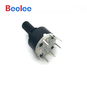 Beelee 16MM 라운드 로터리 선택기 스위치 10 핀 13V 로터리 스위치 블렌더