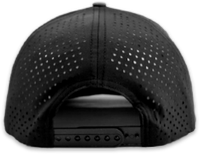 Gorra de Béisbol de Seis Paneles Negra de Dos Tonos para Hombre con Logotipo Personalizado, Orificios Cortados con Láser, Secado Rápido e Impermeable, Gorra Deportiva para Papá