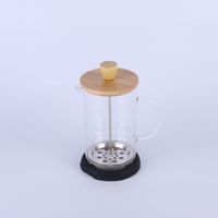 Cafetière et théière domestique en verre et acier inoxydable, avec système de séparation du thé et de l'eau, pour café et thé