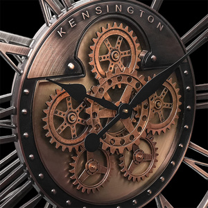 Tempo infinito 21 pollici metallo rame orologi in movimento ingranaggio <span class=keywords><strong>orologio</strong></span> da <span class=keywords><strong>parete</strong></span> per la casa soggiorno decorazione <span class=keywords><strong>orologio</strong></span> da <span class=keywords><strong>parete</strong></span> ingranaggio mobile - Product Image 4
