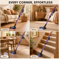 Aspirateur balai intelligent sans fil et sans balais 16Kpa 40 min avec vidage automatique et filtre HEPA pour poils d'animaux OEM