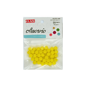 Perline Occhio di Gatto Giallo ILAN da 8mm per Creazione di Gioielli - Product Image 1