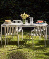 Meubles de restaurant en métal de haute qualité, modernes et confortables pour l'extérieur, ensemble de tabouret de table et de chaise en alliage d'aluminium