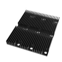 Profilés en aluminium CNC sur mesure, extrusion d'aluminium anodisé noir, dissipateur thermique à ailettes