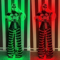 Disfraz de Robot LED RGB con Control Remoto, Recargable, Brillante, para Mujeres, DJ, Espectáculos, Desfiles, Baile, Eventos, Fiestas
