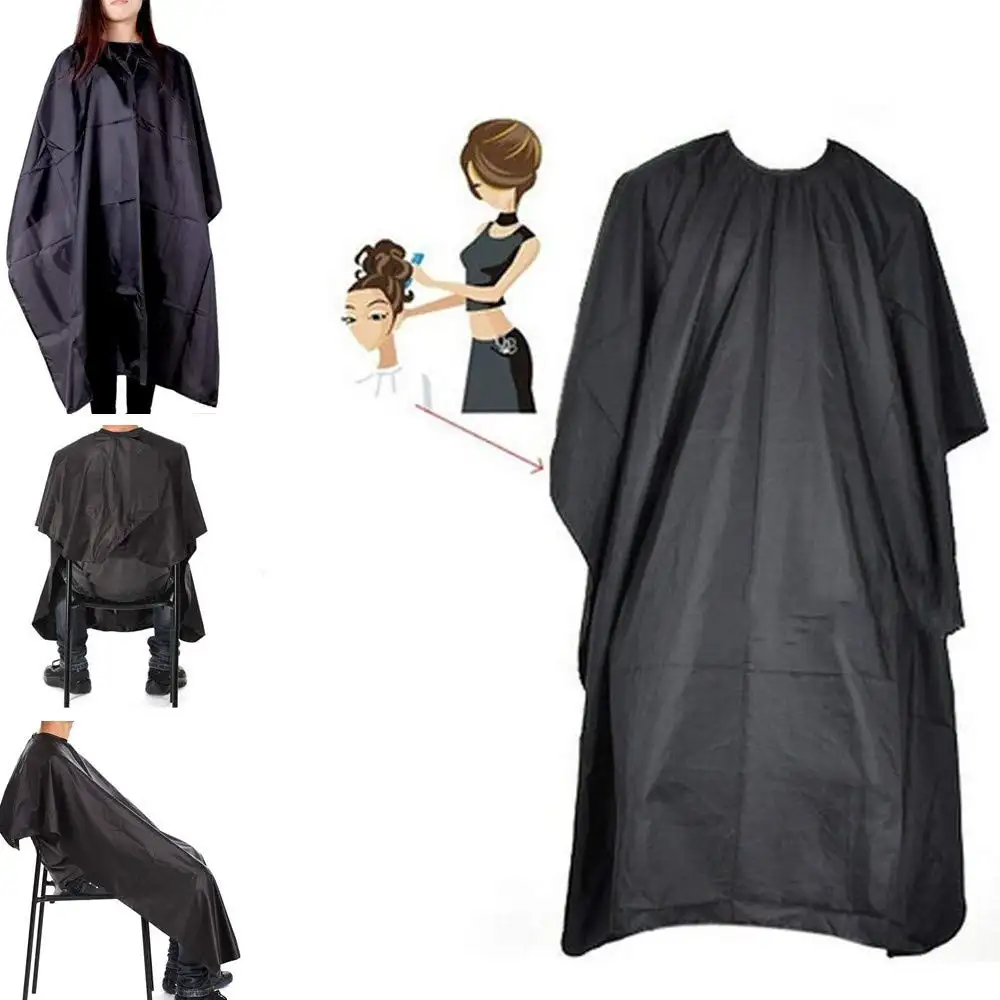 Nhà Máy Bán Buôn Không Thấm Nước Giá Rẻ Giá Hai Lớp Đen Barber Cape Salon Tóc Cape Tạp Dề 80*120Cm