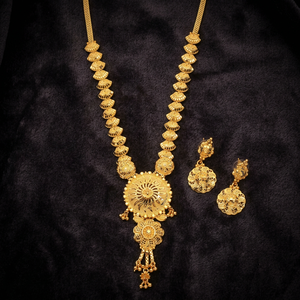 Juego de Joyería Nupcial Chapada en Oro de 14K, 18K, 24K al por Mayor, Diseño Tradicional, Collares de Moda Chapados en Oro sobre Latón - Product Image 1