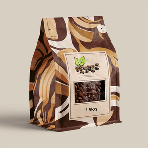 Kustom dicetak ritsleting persegi Ziplock Mylar kacang sisi Gusset kantong bawah datar dengan katup berdiri kemasan kantong kopi - Product Image 4