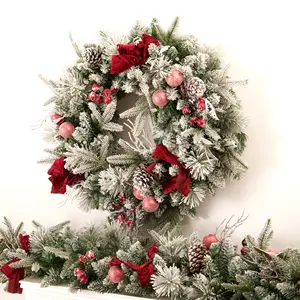 Boomtak Wit Stroomden Berry Oversized Spray Sneeuw Decoratie Kunstmatige Kerst Picks En Sprays