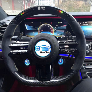 Volante Sportivo a Fondo Piatto con Finiture in Carbonio, Cuciture in Pelle e Striscia AMG, Compatibile con Mercedes Classe V, Vito, <span class=keywords><strong>Marco</strong></span> Polo, Interni MPV - Product Image 4