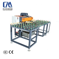 LEADER Petite machine de rectification de bords de verre horizontale manuelle, composants de moteur de routeur CNC PLC, 380V 50Hz, capacité de 100 ensembles