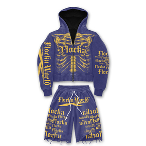 <b>Men's</b> <b>Hoodie</b> & <b>Shorts</b> <b>Set</b> Street Style Digital Print Polyester Two-Piece Autumn Wear <b>Set</b> Best Selling Winter Wear <b>Hoodie</b> <b>Set</b> - Product Image 4