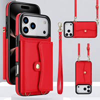 Nouvelle conception, vente en gros, portefeuille antivol multifonctionnel, antichoc, en cuir, pour téléphone portable, compatible avec iPhone et Samsung, tous types de coques